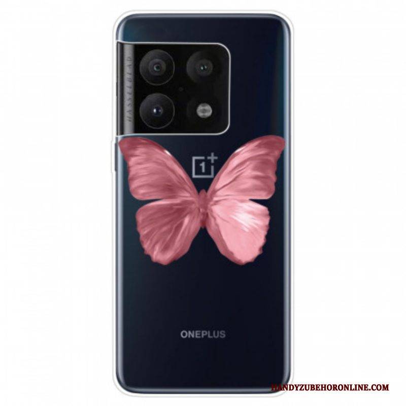 Hülle Für OnePlus 10 Pro 5G Rosa Schmetterlingsschlauch