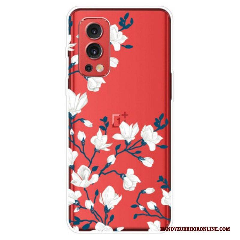 Hülle Für OnePlus Nord 2 5G Weiße Blumen