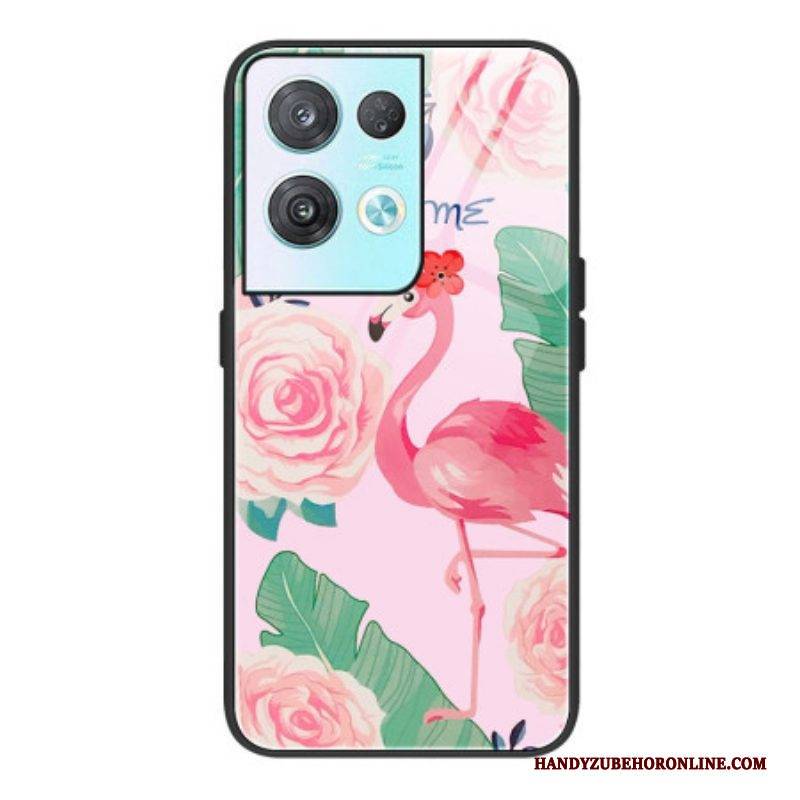 Hülle Für Oppo Reno 8 Flamingo-hartglas