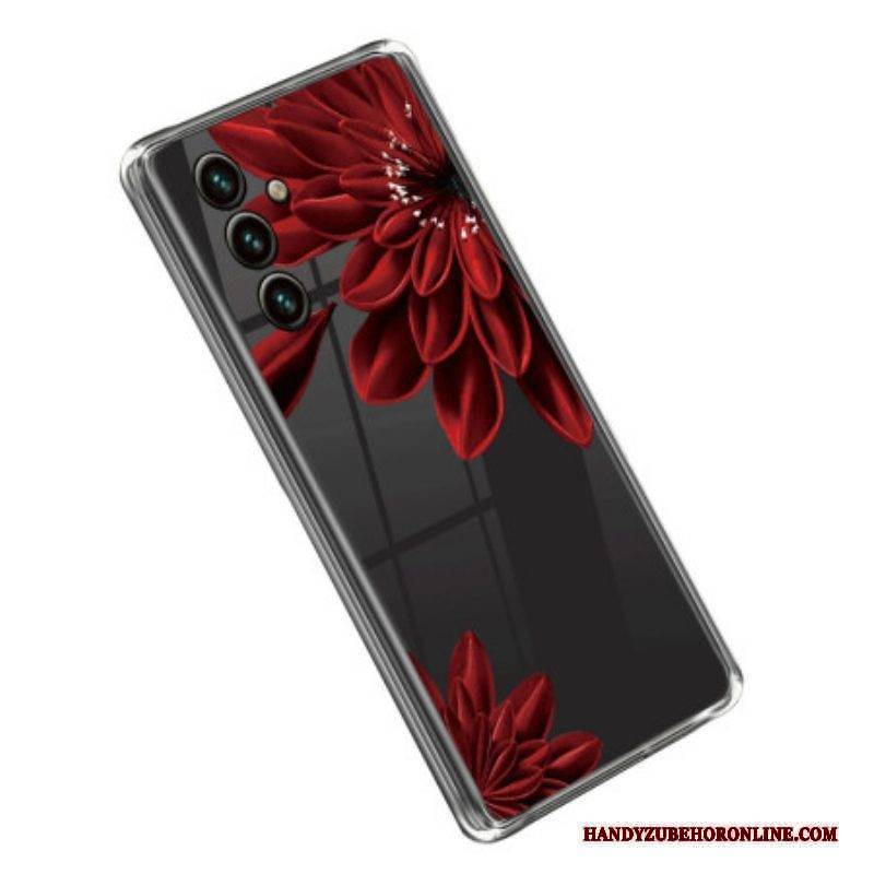 Hülle Für Samsung Galaxy A14 / A14 5G Nahtlose Rote Blume