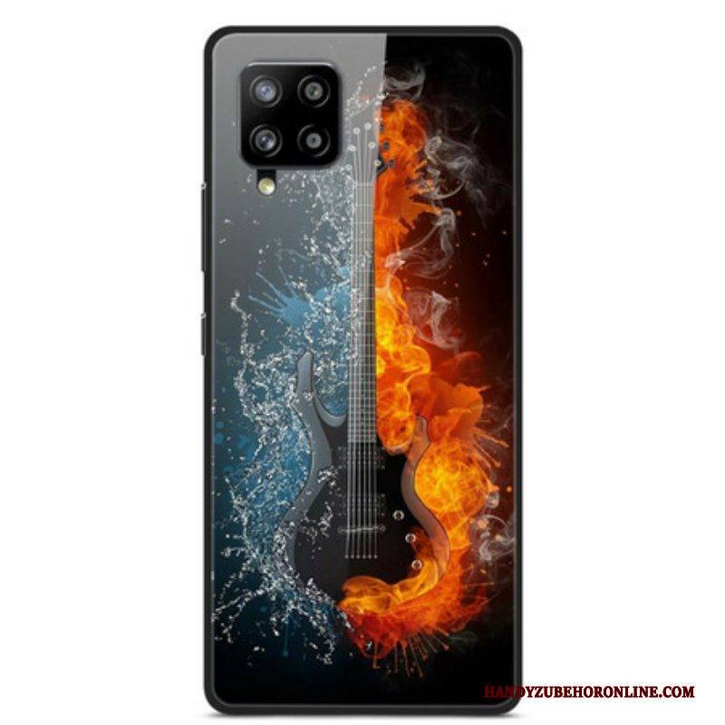 Hülle Für Samsung Galaxy A42 5G Gitarre Aus Gehärtetem Glas