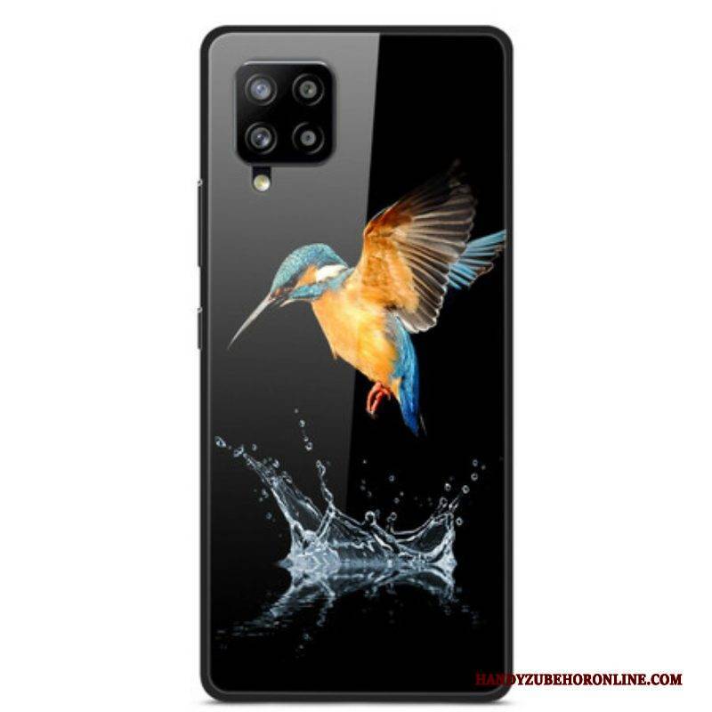Hülle Für Samsung Galaxy A42 5G Kronenvogel Aus Gehärtetem Glas