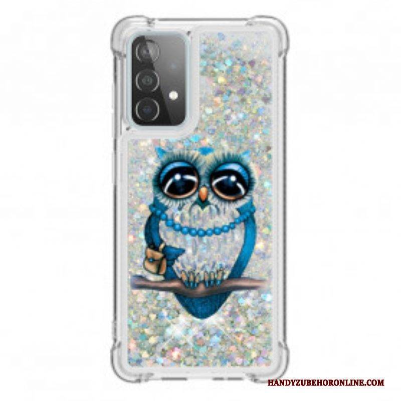 Hülle Für Samsung Galaxy A52 4G / A52 5G / A52s 5G Miss Owl Pailletten