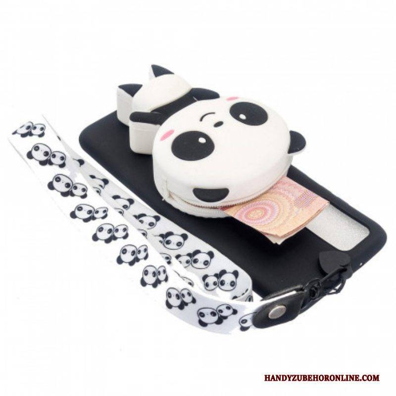 Hülle Für Samsung Galaxy A53 5G 3d-panda Mit Karabiner-lanyard