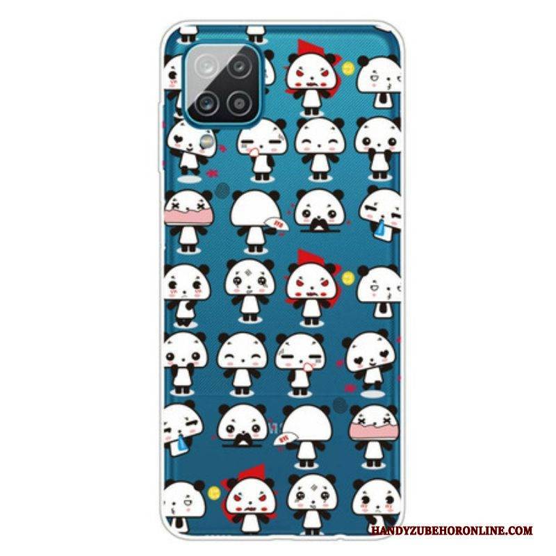 Hülle Für Samsung Galaxy M12 / A12 Nahtlose Lustige Pandas
