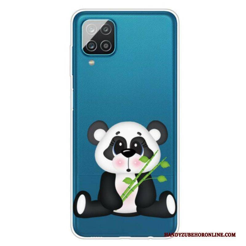 Hülle Für Samsung Galaxy M12 / A12 Nahtloser Trauriger Panda