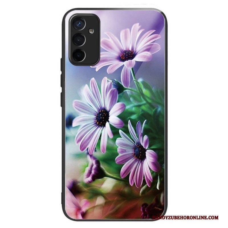 Hülle Für Samsung Galaxy M13 Blumen Aus Gehärtetem Glas