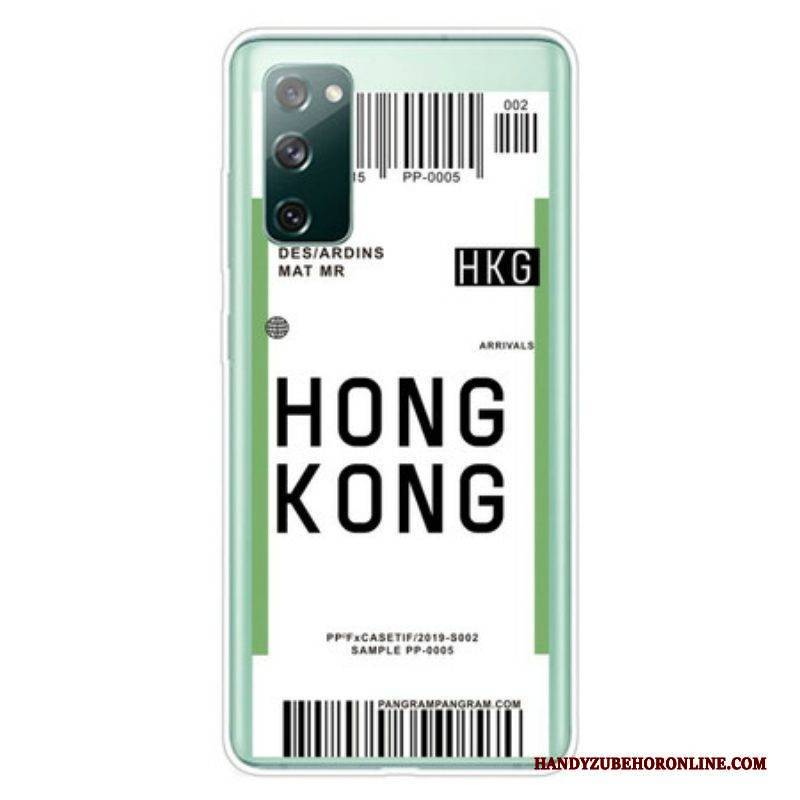 Hülle Für Samsung Galaxy S20 FE Bordkarte Nach Hongkong