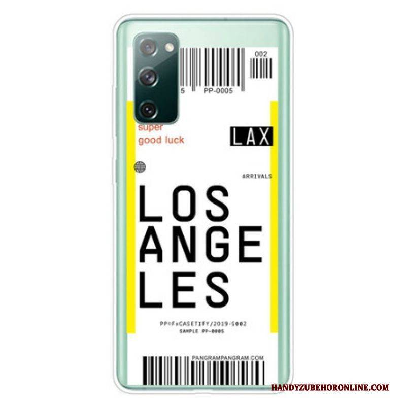 Hülle Für Samsung Galaxy S20 FE Bordkarte Nach Los Angeles