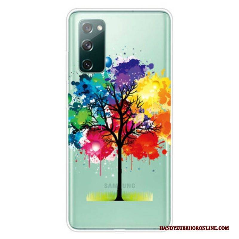 Hülle Für Samsung Galaxy S20 FE Nahtloser Aquarellbaum