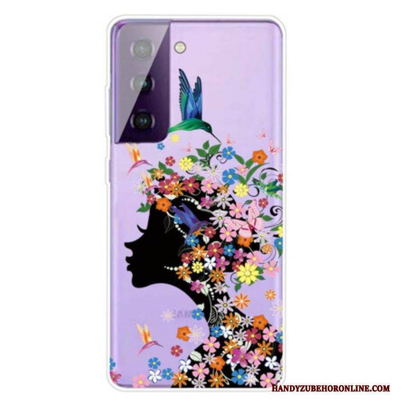 Hülle Für Samsung Galaxy S21 FE Hübscher Blumenkopf