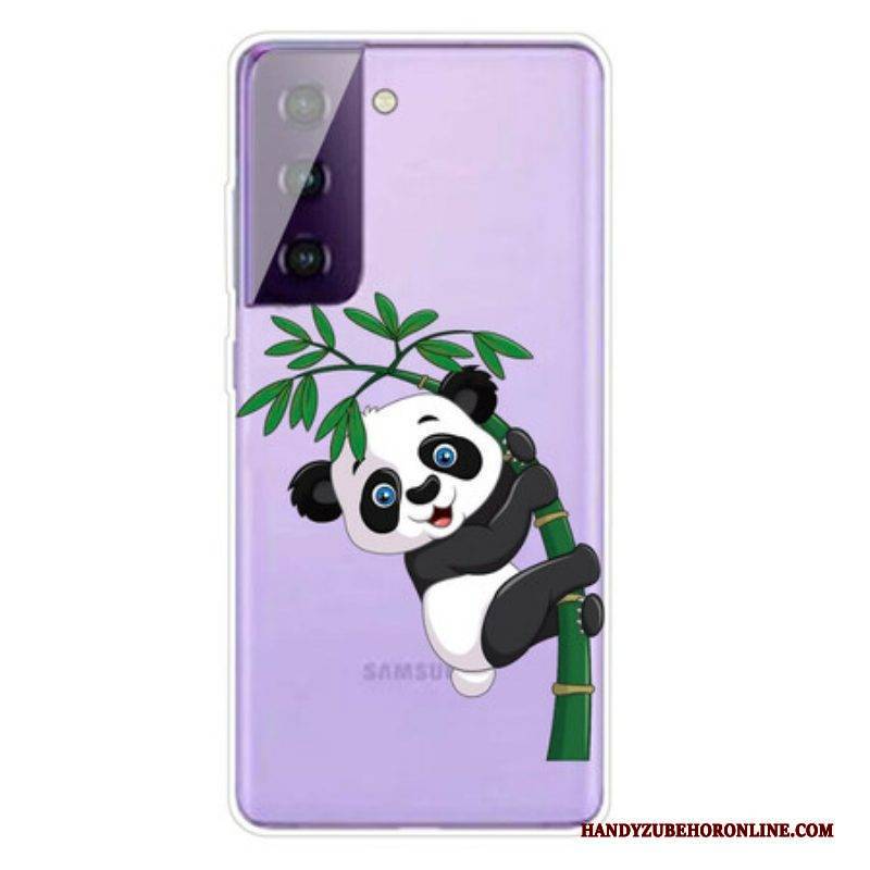 Hülle Für Samsung Galaxy S21 FE Panda Auf Bambus