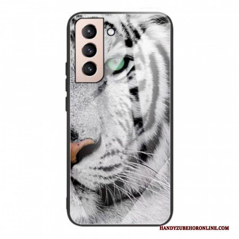 Hülle Für Samsung Galaxy S22 5G Tiger-gehärtetes Glas