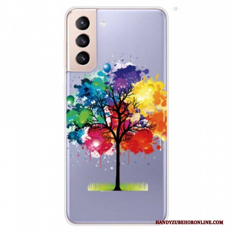 Hülle Für Samsung Galaxy S22 Plus 5G Nahtloser Aquarellbaum