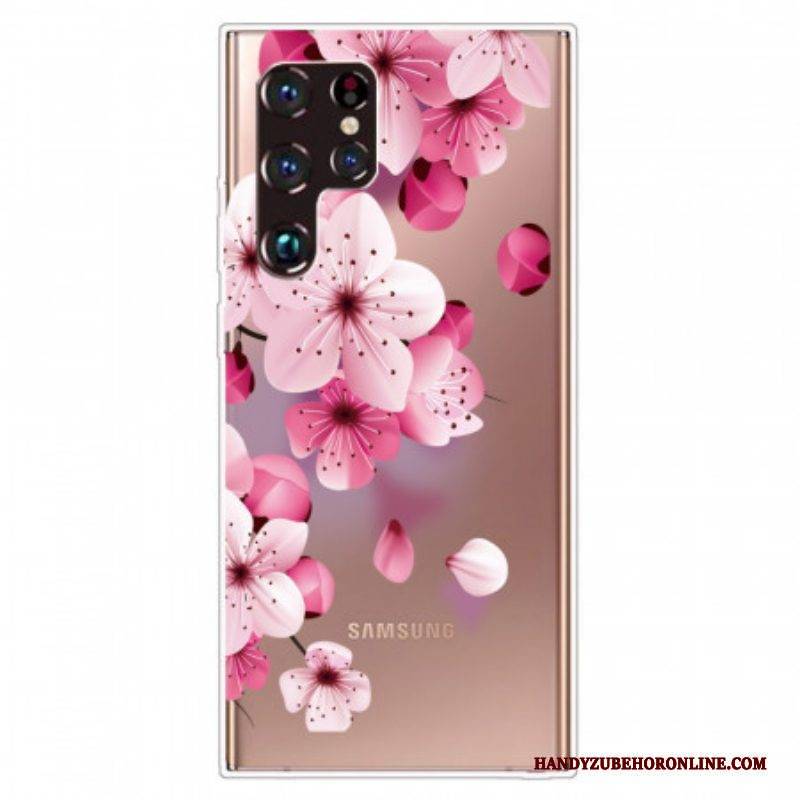 Hülle Für Samsung Galaxy S22 Ultra 5G Kleine Rosa Blumen
