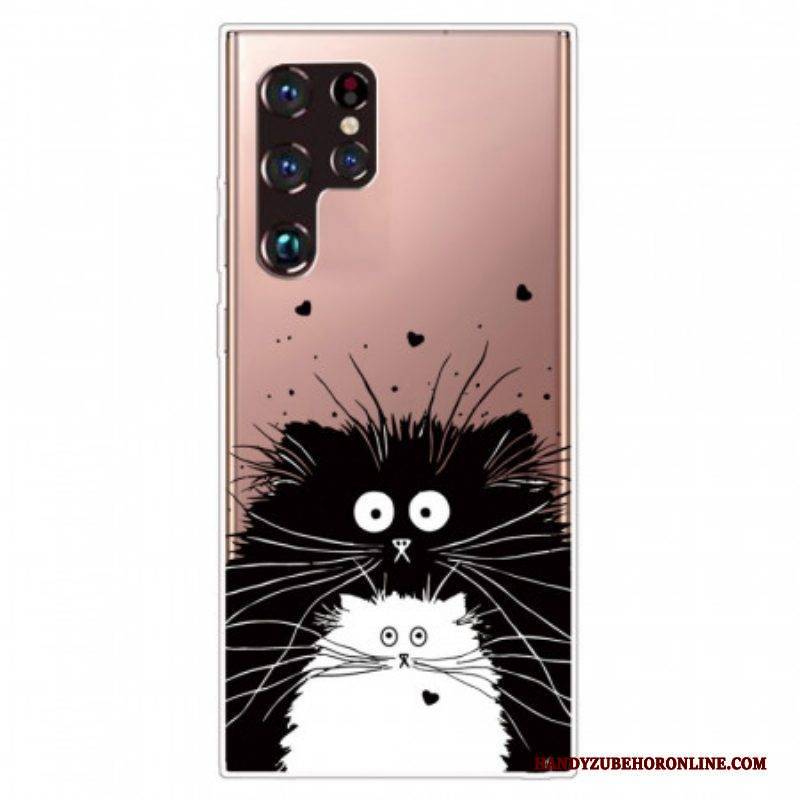 Hülle Für Samsung Galaxy S22 Ultra 5G Schauen Sie Sich Die Katzen An