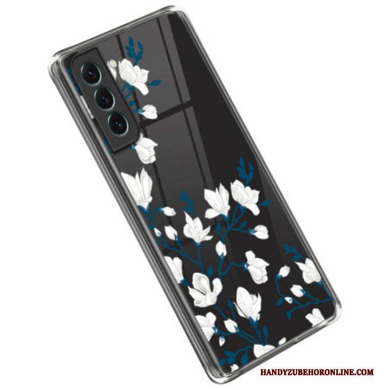Hülle Für Samsung Galaxy S23 Plus 5G Nahtlose Weiße Blumen