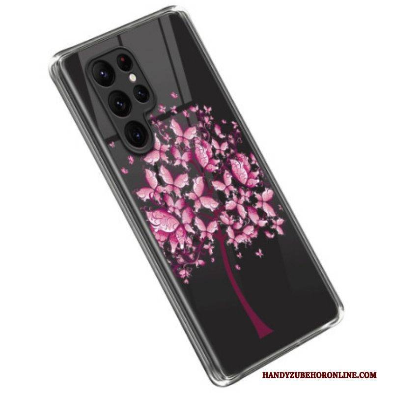 Hülle Für Samsung Galaxy S23 Ultra 5G Rosa Baum