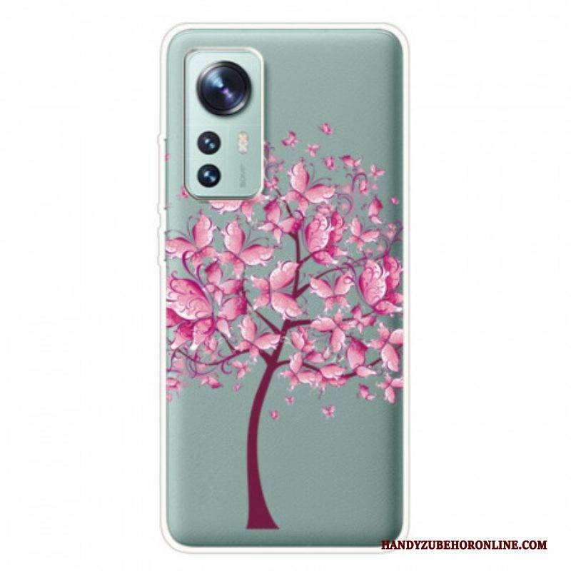 Hülle Für Xiaomi 12 Pro Rosa Baum Aus Silikon