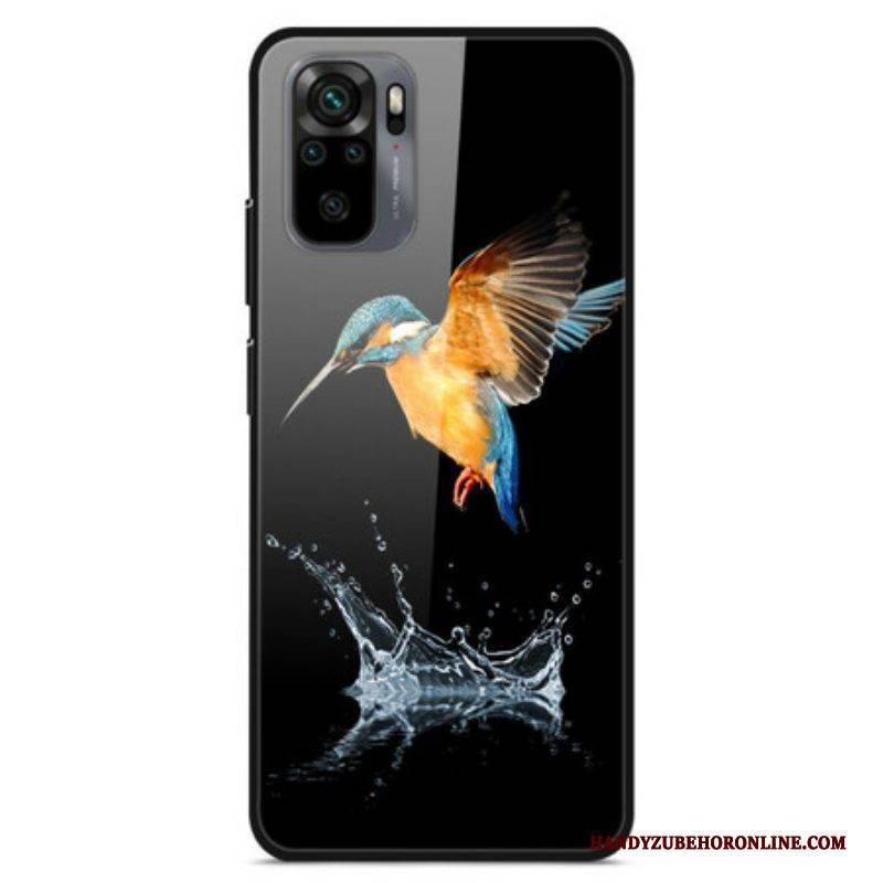 Hülle Für Xiaomi Redmi Note 10 / 10S Kronenvogel Aus Gehärtetem Glas