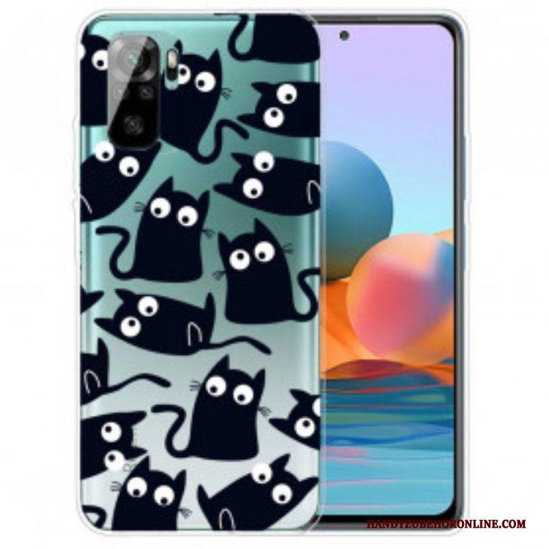 Hülle Für Xiaomi Redmi Note 10 / 10S Mehrere Schwarze Katzen