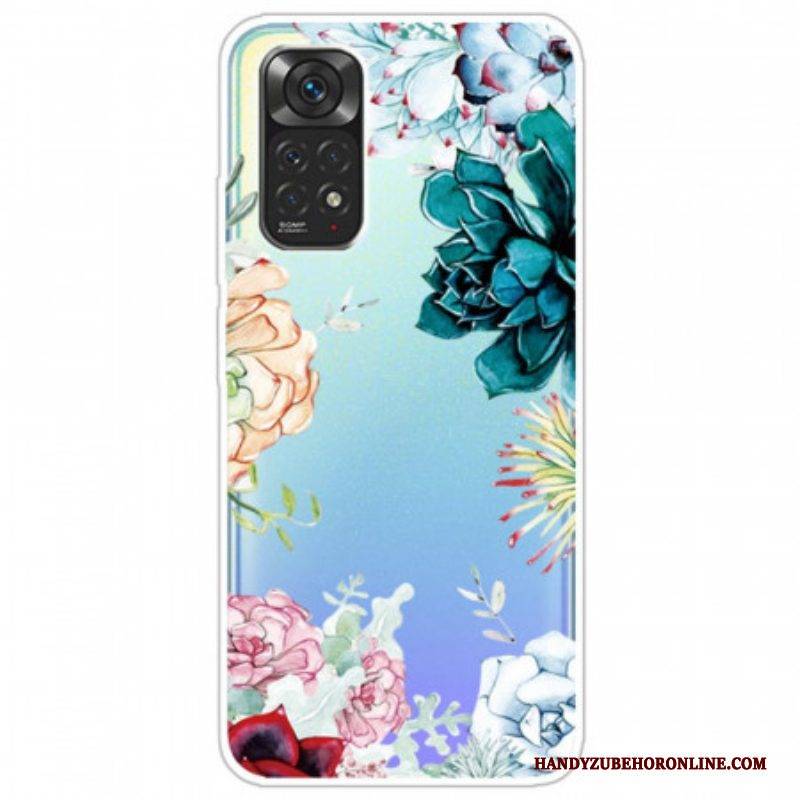 Hülle Für Xiaomi Redmi Note 11 / 11S Nahtlose Aquarellblumen