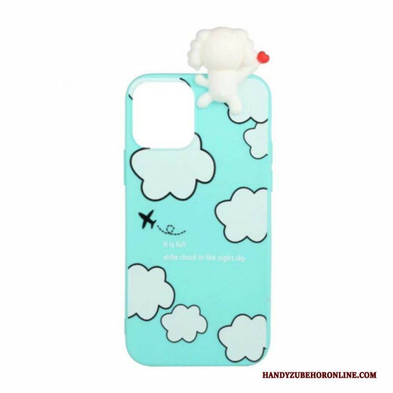 Hülle Für iPhone 13 Mini 3d-hund In Den Wolken