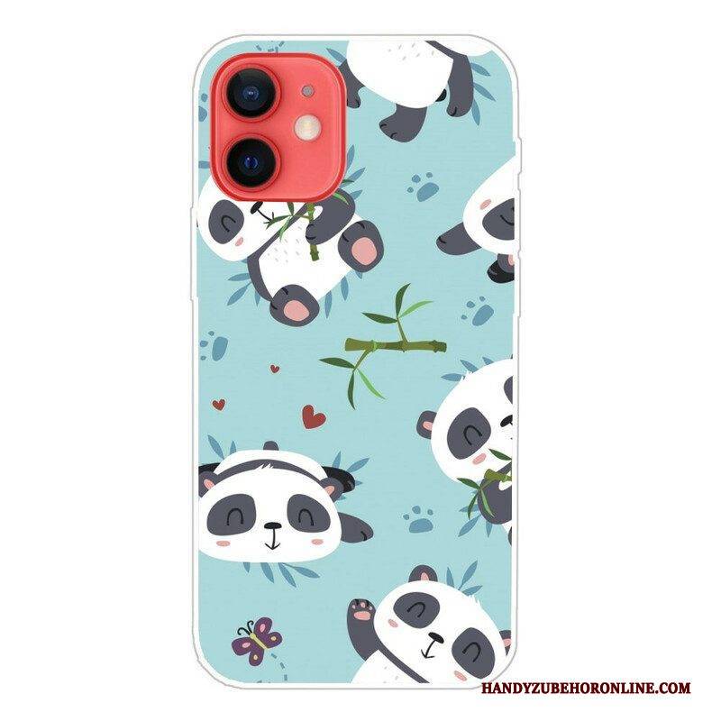 Hülle Für iPhone 13 Mini Ein Haufen Pandas