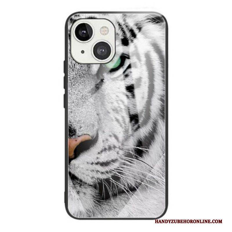 Hülle Für iPhone 13 Mini Tiger-gehärtetes Glas