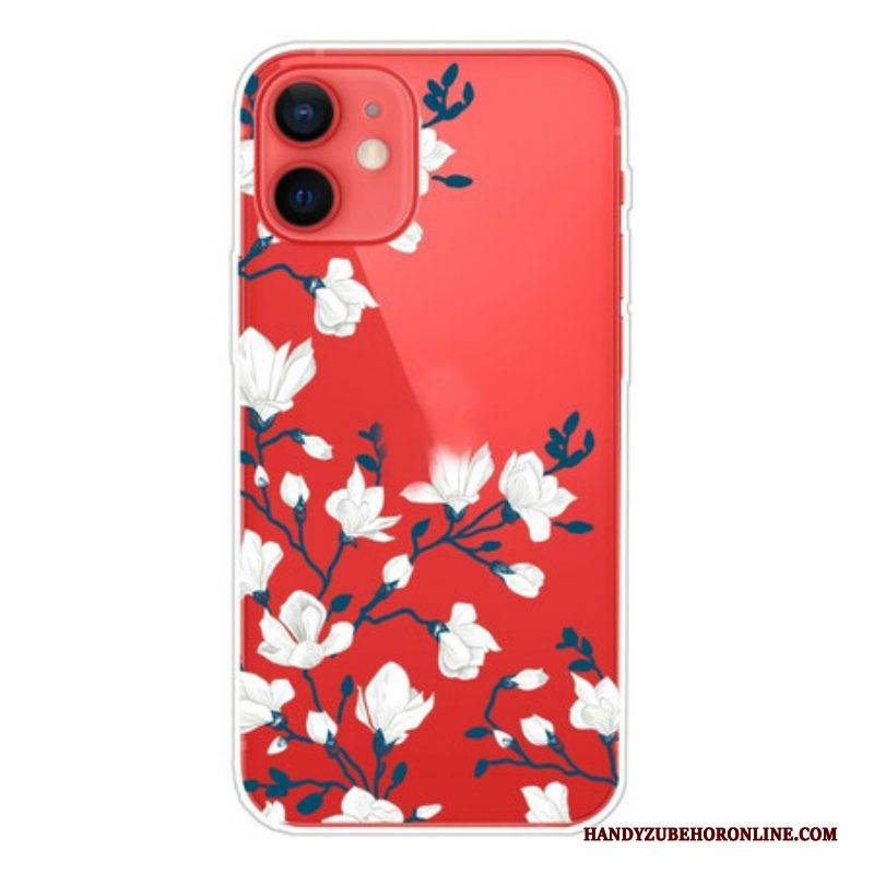 Hülle Für iPhone 13 Mini Weiße Blumen