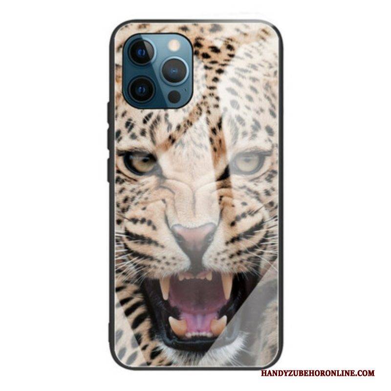 Hülle Für iPhone 13 Pro Gehärtetes Leopardenglas