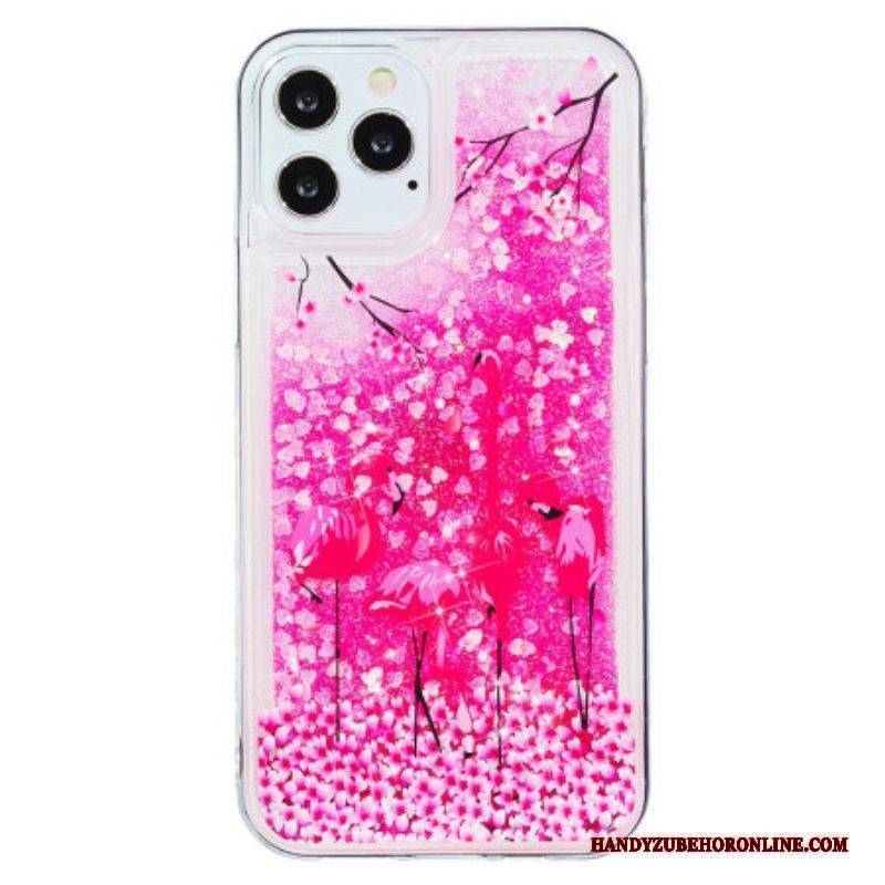 Hülle Für iPhone 15 Pro Max Flamingo-glitzer