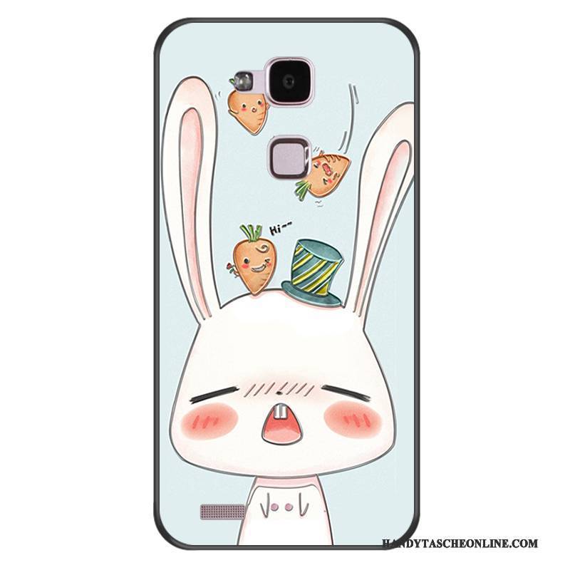 Hülle Huawei Ascend Mate 7 Karikatur Handyhüllen Anti-sturz, Case Huawei Ascend Mate 7 Weiche Hellblau Persönlichkeit