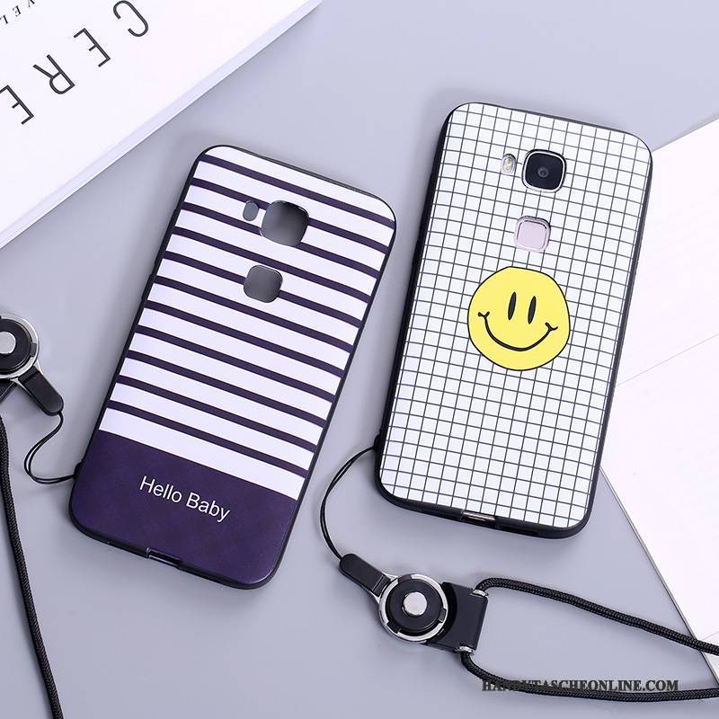 Hülle Huawei G7 Plus Silikon Trend Weiß, Case Huawei G7 Plus Schutz Hängende Verzierungen Handyhüllen