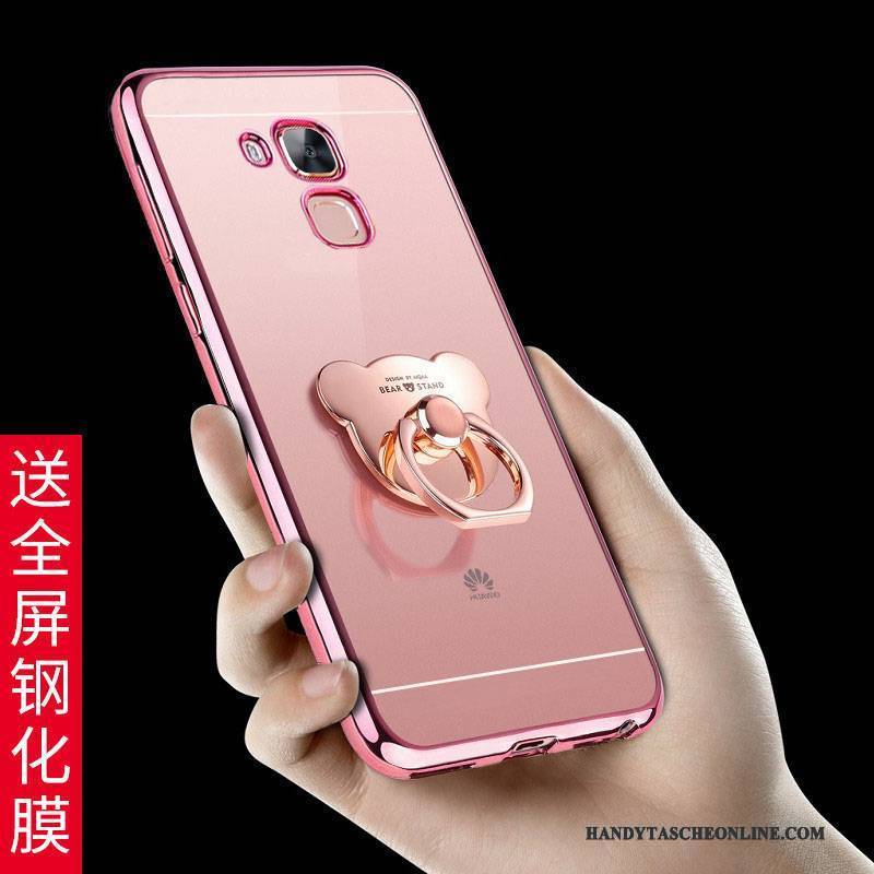 Hülle Huawei G7 Plus Weiche Anti-sturz Transparent, Case Huawei G7 Plus Silikon Rosa Handyhüllen