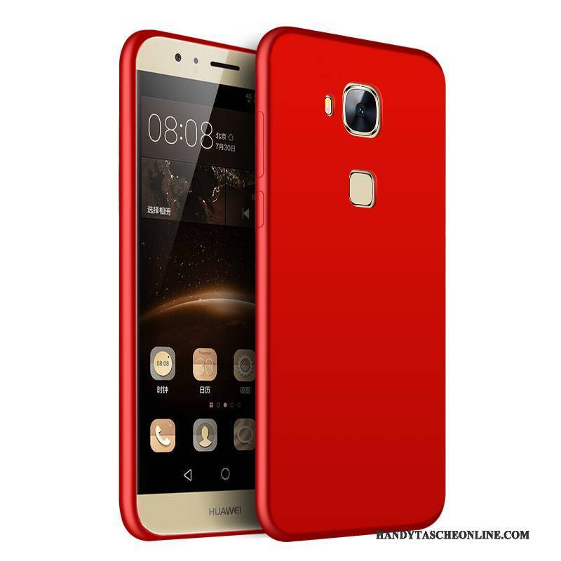 Hülle Huawei G7 Plus Weiche Rot Nubuck, Case Huawei G7 Plus Taschen Handyhüllen Trend