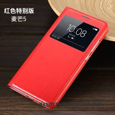 Hülle Huawei G9 Plus Folio Handyhüllen Rot, Case Huawei G9 Plus Lederhülle