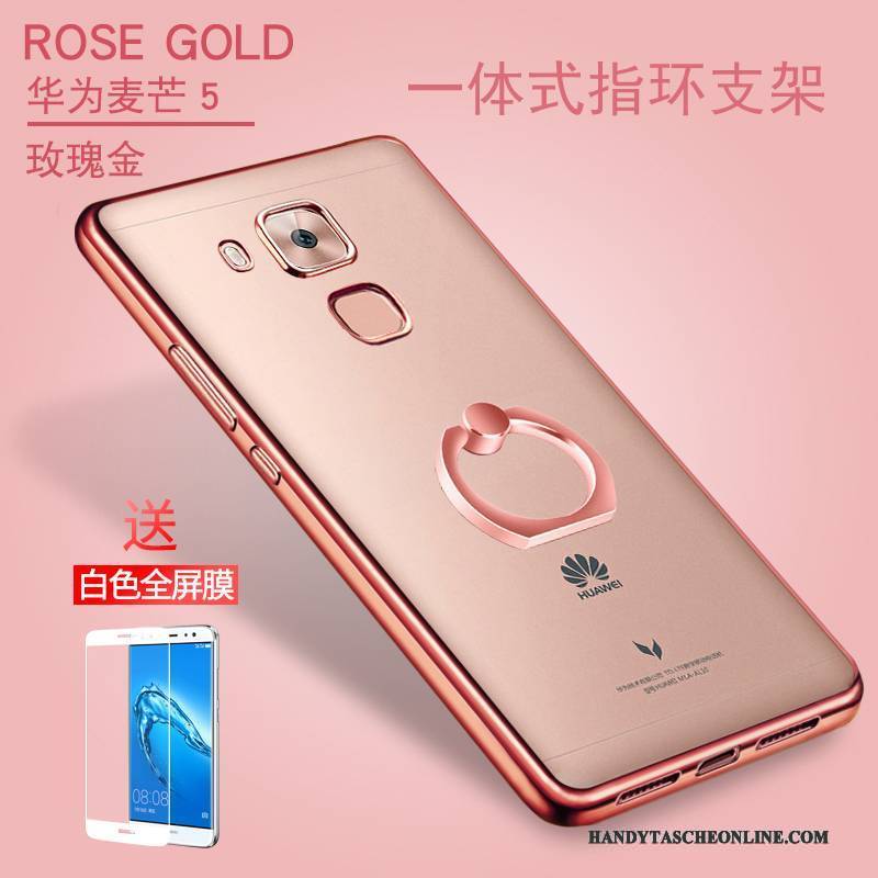 Hülle Huawei G9 Plus Schutz Neu Rosegold, Case Huawei G9 Plus Halterung Handyhüllen Ring