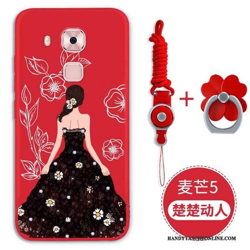 Hülle Huawei G9 Plus Silikon Anti-sturz Handyhüllen, Case Huawei G9 Plus Weiche Rot