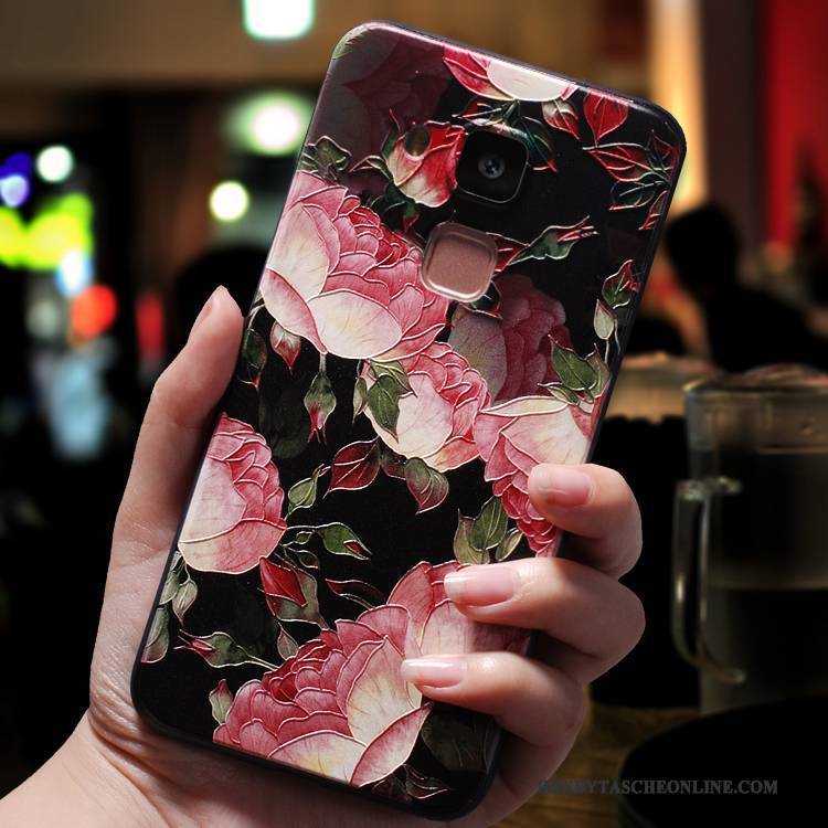 Hülle Huawei G9 Plus Weiche Hängende Verzierungen Handyhüllen, Case Huawei G9 Plus Schutz Rot Schlank