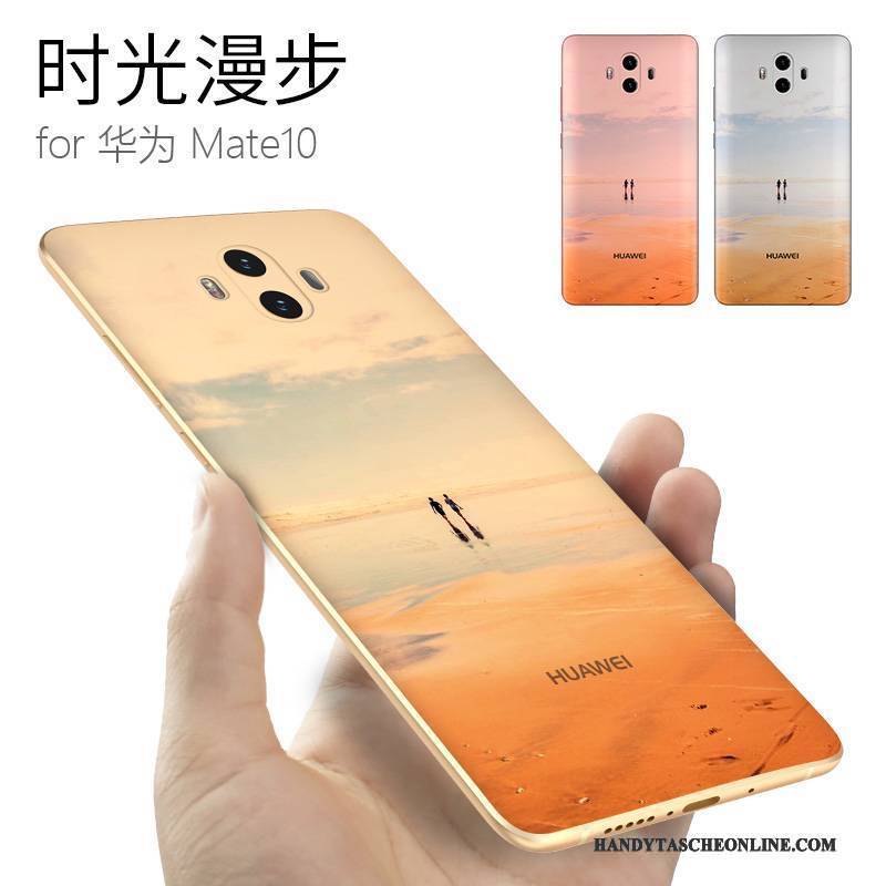 Hülle Huawei Mate 10 Kreativ Persönlichkeit Gelb, Case Huawei Mate 10 Silikon Trendmarke Anti-sturz