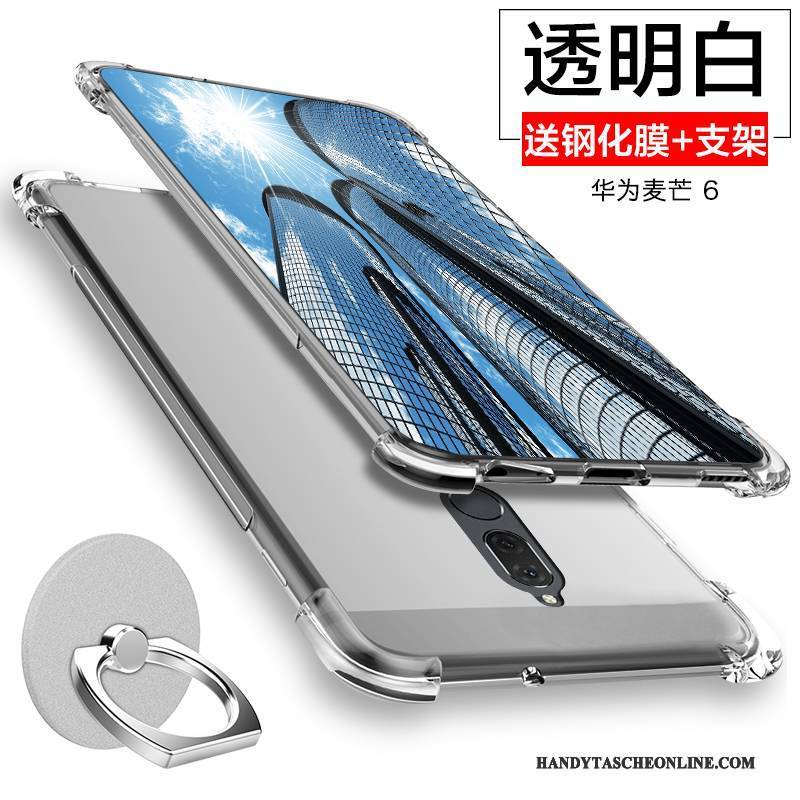 Hülle Huawei Mate 10 Lite Taschen Silber Nubuck, Case Huawei Mate 10 Lite Schutz Handyhüllen Anti-sturz