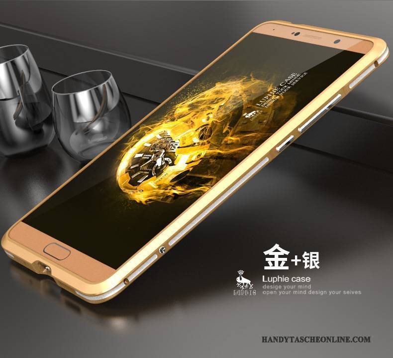 Hülle Huawei Mate 10 Metall Schlank Handyhüllen, Case Huawei Mate 10 Schutz Grenze Gold