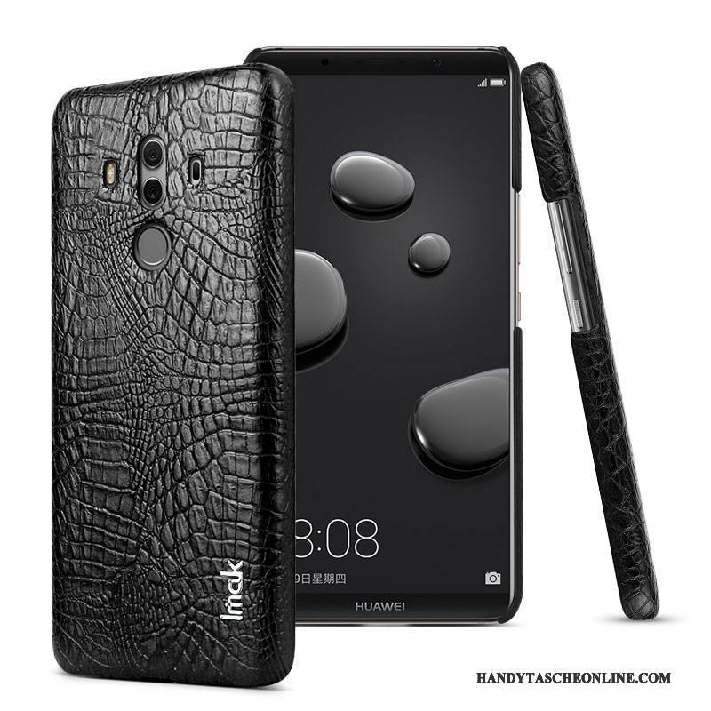 Hülle Huawei Mate 10 Pro Schutz Einfach Schwarz, Case Huawei Mate 10 Pro Leder Business