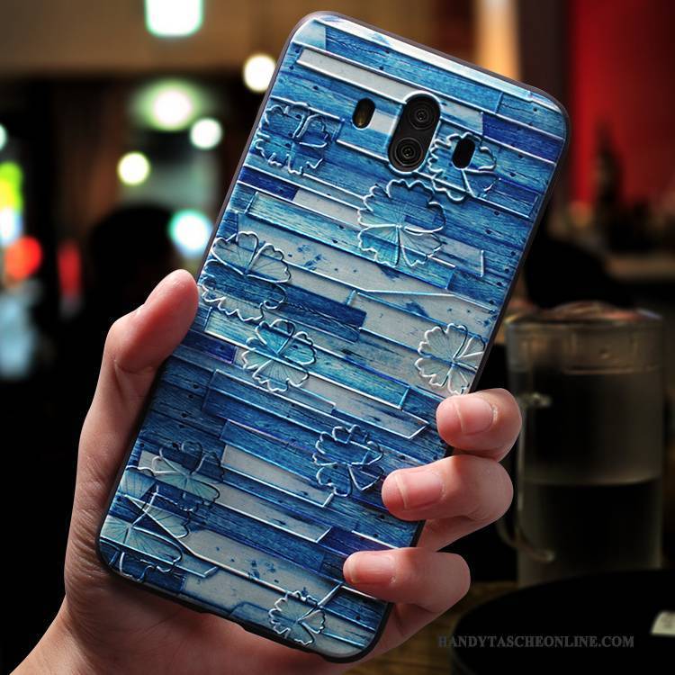 Hülle Huawei Mate 10 Silikon Blau Anti-sturz, Case Huawei Mate 10 Taschen Handyhüllen Trend