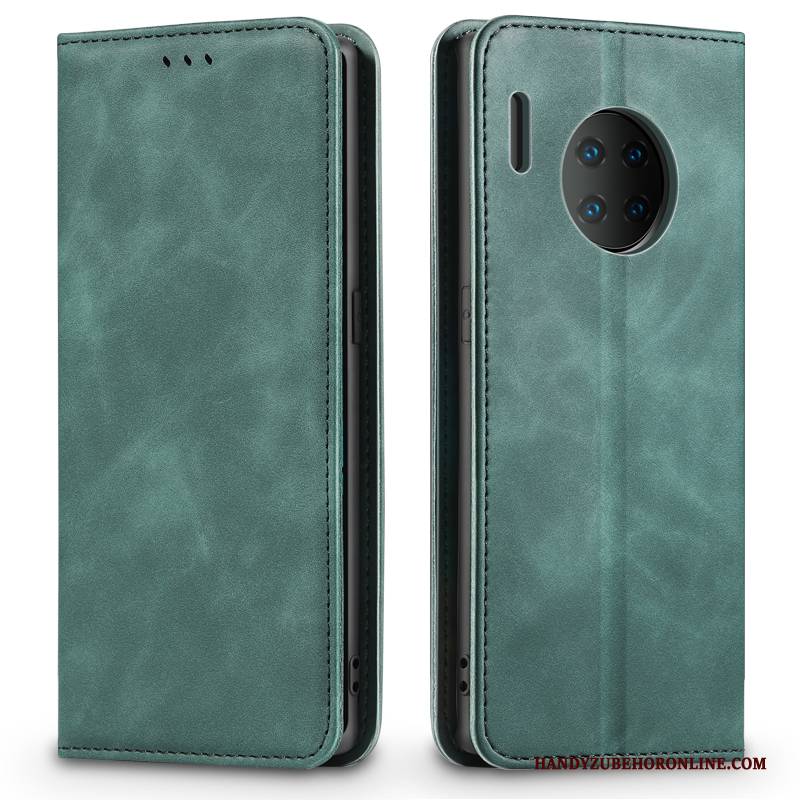 Hülle Huawei Mate 30 Pro Kreativ Anti-sturz Persönlichkeit, Case Huawei Mate 30 Pro Leder Handyhüllen Grün