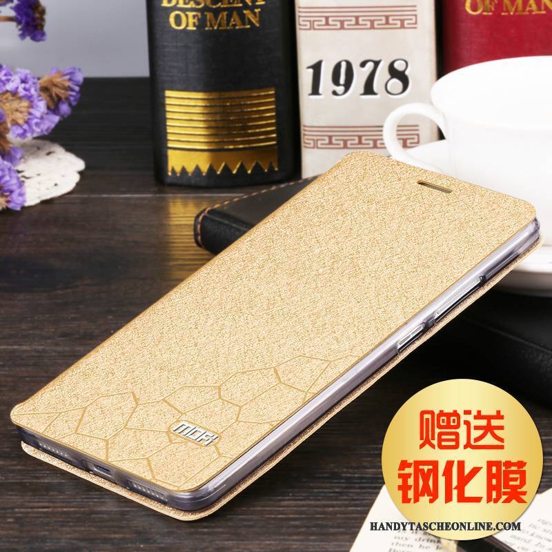 Hülle Huawei Mate 9 Folio Handyhüllen Gold, Case Huawei Mate 9 Lederhülle