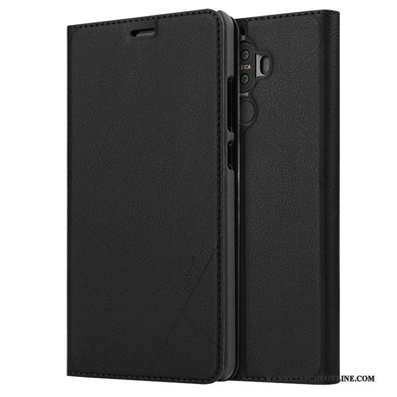 Hülle Huawei Mate 9 Folio Schwarz Anti-sturz, Case Huawei Mate 9 Schutz Handyhüllen