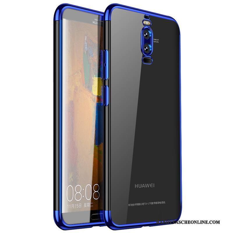 Hülle Huawei Mate 9 Pro Silikon Transparent Blau, Case Huawei Mate 9 Pro Taschen Anti-sturz Schlank