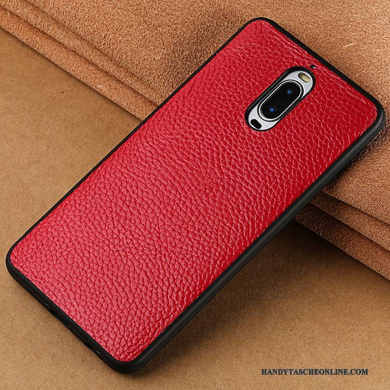 Hülle Huawei Mate 9 Pro Taschen Handyhüllen Trend, Case Huawei Mate 9 Pro Lederhülle Rot Persönlichkeit